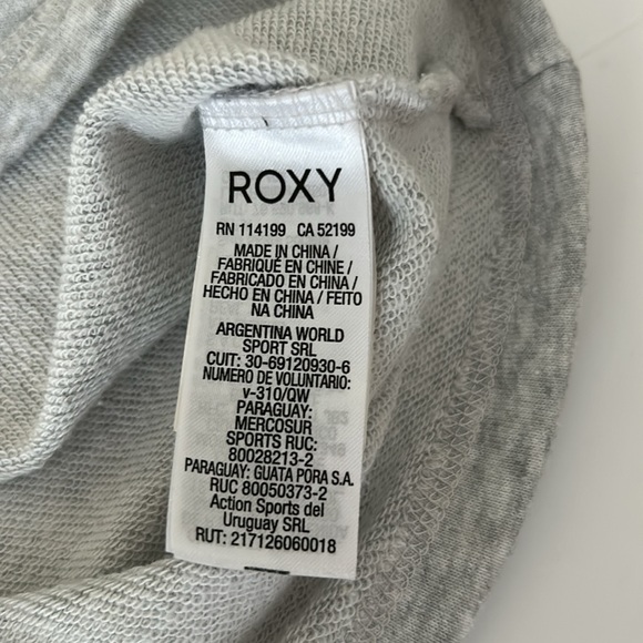 Roxy heather gray Soft Pullover Boxy Long Sleeve Hoodie Sweater Size Large - Picture 10 of 11